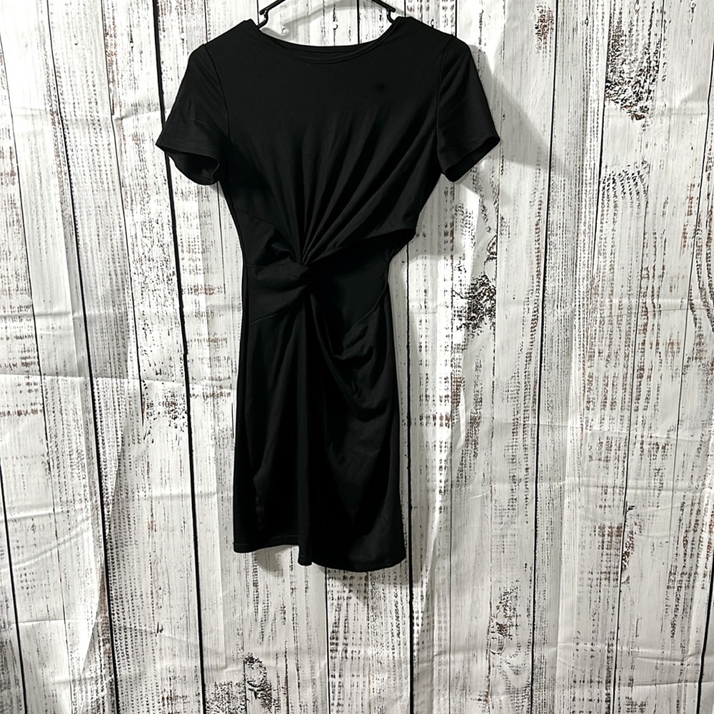 Sexy black cut out dress